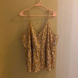 Floral peplum tank